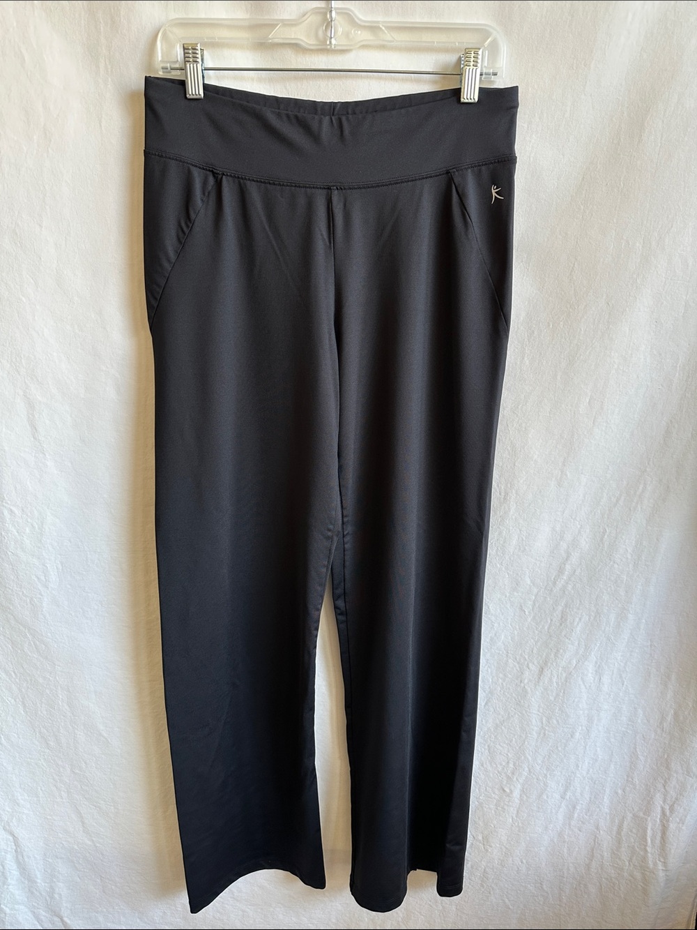 Danskin rich black wide leg pants, size M